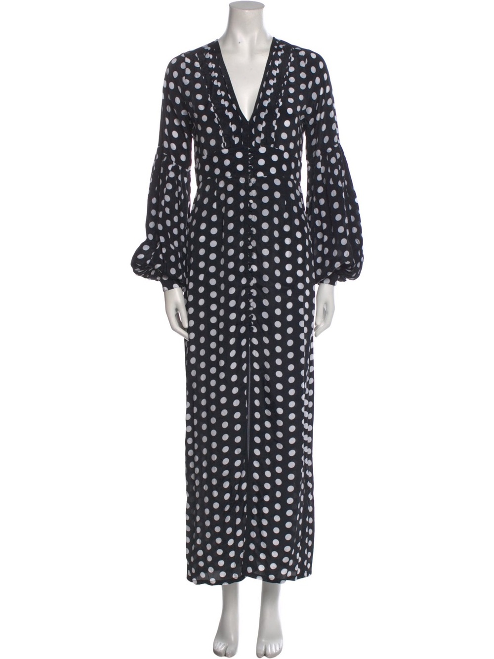 Alexandra Miro Maxi Polka Dot Dress